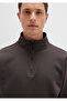 Half Zip Brown Basic Sweatshirt 0S10278-70219 - 5