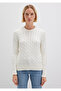 Silk Blend Crew Neck Ecru Sweater Slim Fit / Slim Fit 1710721-70057 - 4