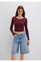 Long Sleeve Crop Basic T-Shirt Crop / Short Cut 1613403-70426 - 2