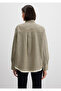 Striped Khaki Shirt Loose Fit / Relaxed Fit 1211372-91369 - 4