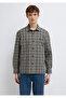 Jeans Embroidered Black Plaid Shirt Loose Fit / Relaxed Fit 0211880-91417 - 4