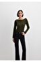 Green Long Sleeve T-Shirt Fitted / Slim Fit 1613595-71545 - 3