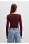 Long Sleeve Crop Basic T-Shirt Crop / Short Cut 1613403-70426 - 4
