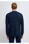 Long Sleeve Textured Navy Blue Basic T-Shirt Slim Fit / Slim Fit 0610106-70490 - 6