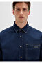 Aidan Black Vintage Indigo Blue Jean Shirt Regular Fit 0210588-90768 - 6