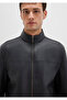 Stand Collar Black Faux Leather Jacket Slim Fit / Slim Fit 0110634-71379 - 5