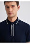 Regular Navy Blue Men's Polo Neck T-Shirt M0612648-80872 - 6