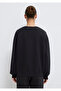 Crew Neck Black Basic Sweatshirt 1610198-900 - 6