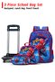 Spiderman Kids 3 Pcs Set (Trolly School Bag, Lunch Bag, Pencil Pouch) Rolling Backpack with Wheels, Convertible, Large Capacity, Side Pockets - 4