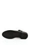 Women's Black Ankle Strap Genuine Leather Ballerinas - 5