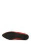 Women's Red Antique Pointed Toe Flat Sole Genuine Leather Ballerinas - 4