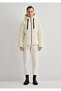 Hooded Ecru Puffer Jacket 1110043 -83043 - 4