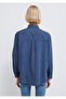 Striped Navy Blue Shirt Loose Fit / Loose Relaxed Fit1210683-80736 - 6