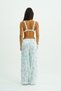 Azure Bloom Trio 4 Piece Satin Pajama Set - 7
