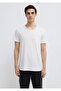 Stitched Pocket Detailed White T-Shirt Fitted / Fitted Cut 062772 -20843 - 3