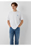 Seal Logo Embroidered White T-Shirt Loose Fit / Loosely Comfortable Cut 067074-620 - 2