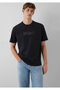 Logo Printed Black T-Shirt Loose Fit 0611807-900