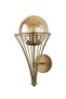 Antique Wall Sconce, Honey Globe Glass, Modern Wall Sconce, Decorative Wall Lighting, Corridor and Hallway Lighting, Entrance Sconce - 3