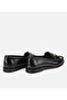 Women's Patent Leather Black Tasseled Classic Loafer - 4