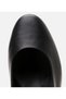 Women's Leather Black Buckle Wedge Heeled Shoes - 4