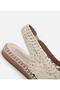 Women's Ecru Yaya Textured Open Back Espadrille - 5