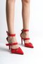 Red Skin Women's Heeled Shoes Stiletto Sansa - 3