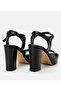 Women's Black Evening Dress High Heel Sandals - 6