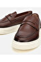 Men's Leather Brown Heel Detailed Stylish Casual Loafer - 3