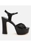 Women's Black Snake Pattern Evening Dress High Heel Sandals