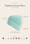 Turquoise Braided Folded Beanie