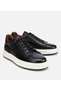 Men's Leather Black Soft Textured Casual Shoes - 2