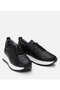 Genuine Leather Black Women's Sports Shoes - 2
