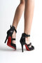 Black Skin Women's Heeled Shoes Stiletto Sansa - 4