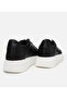 Men's Leather Black High-Sole Sports Shoes - 5