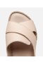 Women's Leather Beige Adjustable Comfort Sandals - 4