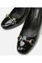 Women's Leather Black Thick Heel - 3