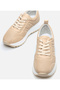 Women's Leather Beige Sneakers - 4