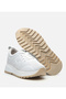 Women's Leather White Sports Shoes - 6