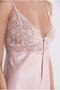 Satin Lace Women's Nightgown - 632 Powder - 3