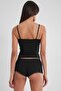 Combed Cotton Athlete Panties Women's Underwear Set - 361 Black - 4