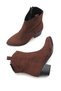 Bitter Brown Suede Cowboy Women's Boots Embroidered Zippered Western - 7