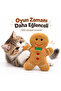 2 Pieces Cat Toy Plush Cookie Man - Gingerbread Plush Cat Toy Christmas Gift - 9