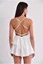 Satin Lace Women's Nightgown - 645 Ecru - 3