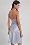 Satin Lace Women's Nightgown and Dressing Gown Set - 4265 Mist - 5