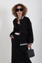 Black Melton Bomber Jacket - 2