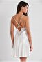 Satin Lace Women's Nightgown - 600 Ecru - 3