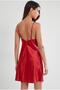 Satin Lace Women's Nightgown - 624 Red - 3