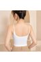 Ece's Women's Seamless Thin Strap Gathering Crop Tank Top White W1012 - 2