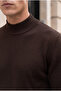 Peck Half Turtleneck Thessaloniki Knitted Men's Sweater - Brown - 4