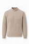 Peck Half Turtleneck Thessaloniki Knitted Men's Sweater - Stone